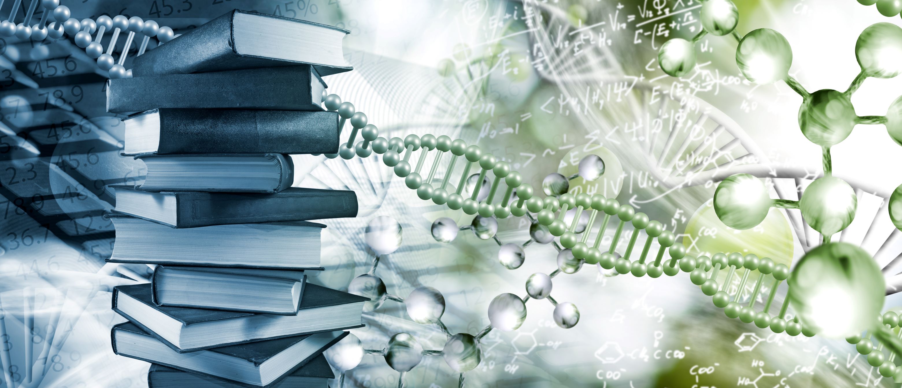 6 Bücher DNA AdobeStock 284780379 verkleinert